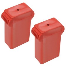 2Pcs Step Ladder Foot Mat, Ladder Cover Non-Slip Rubber Hat Accessory, Red