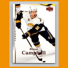 Brian Campbell #137 2007-08 Upper Deck Buffalo Sabres Hockey Card NHL