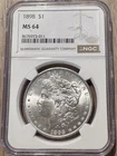 1898 (P) Morgan Silver Dollar, Philadelphia Mint Issue, Lustrous Coin, NGC MS64