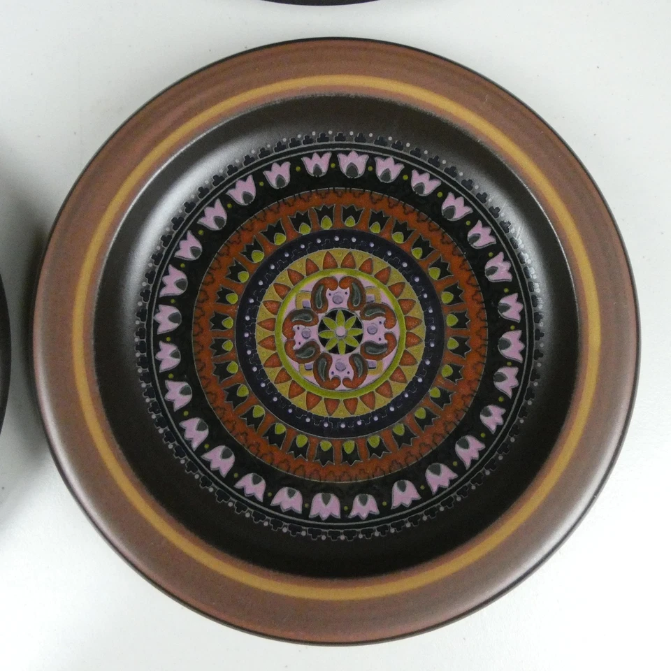 Juego de 4 platos de cena Mikasa Mallorca Marrakech E-3002 gres marrón Japón Foto 2 de 4