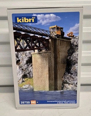 Kibri Kit 39750 HO Universal Bridge Heads Masonry **OPEN BOX**