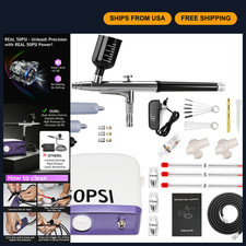 50PSI Dual Action Airbrush Set with Compressor for Painting, Art  Crafts
