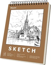 iBayam 9x12 Sketchbook, Spiral Bound Sketch Book for Kids, Teens Adults Artists 