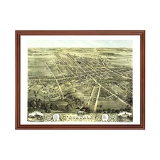 Old Map of Norwalk, OH 1870 - Vintage Norwalk Ohio Art