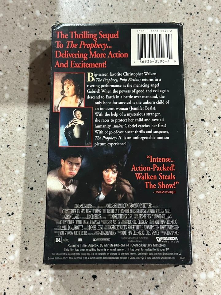Prophecy II + Sixth Sense VHS Lot Supernatural Thriller Horror VG+ Clean Copies — 第 4/4 张图片