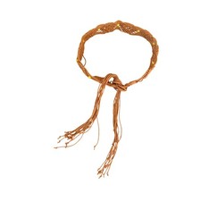 Women's Hip Waist Belt Boho Chic Handcrafted Macrame Wood Beads Braided Tan