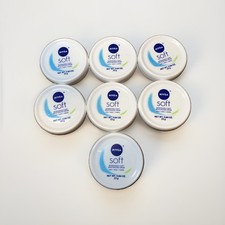 Lot of 7 NIVEA Soft Moisturizing Cream Travel Size 0.84 oz Face Body Hands