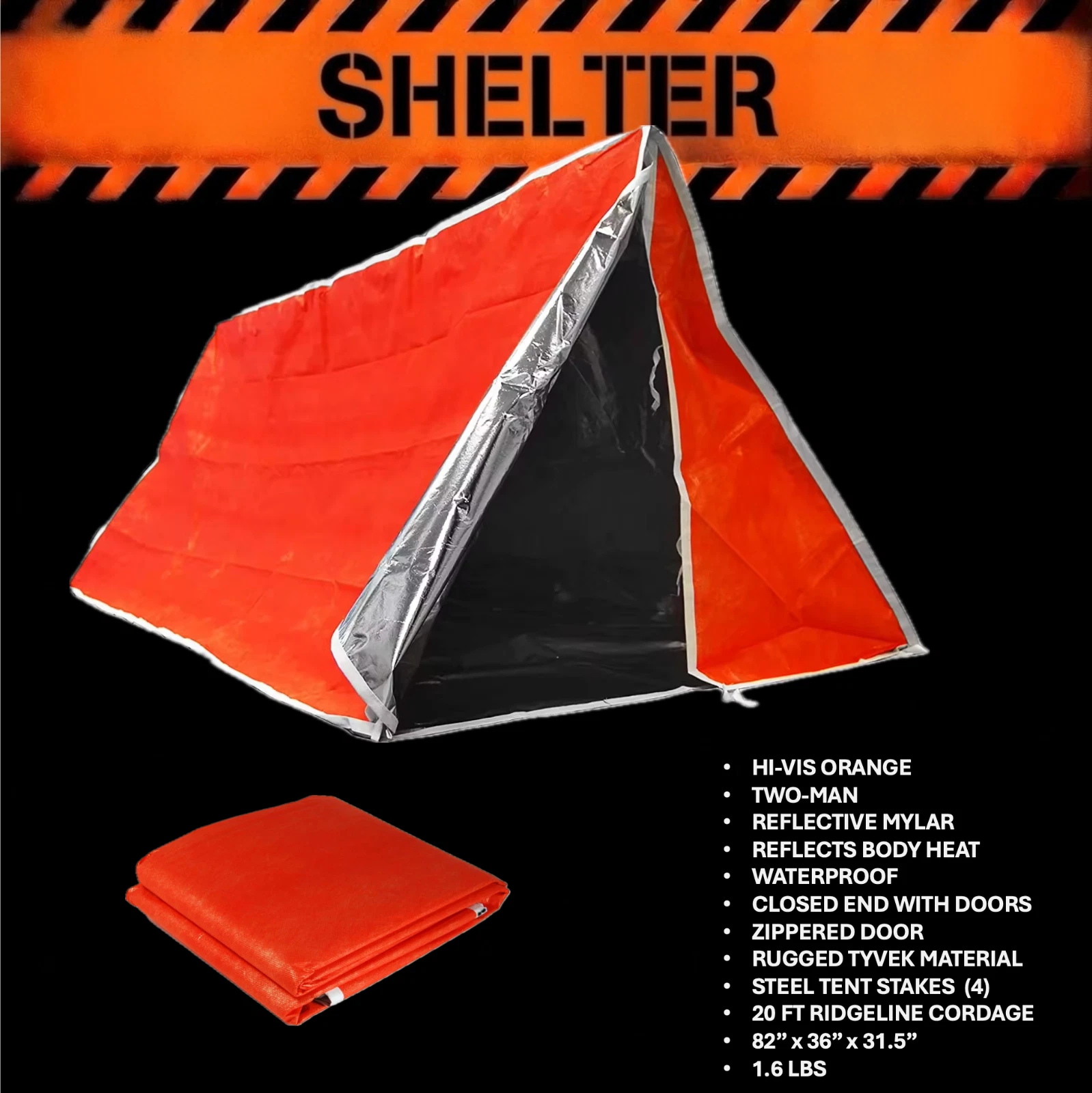 Emergency Shelter Tent Survival Hiking Camping Outdoor Portable Waterproof