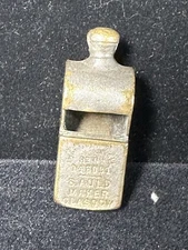 Victorian S. Auld Glasgow Nickel-Plated Brass Whistle Regd 143091 Works Antique