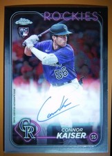 2024 Topps Chrome Connor Kaiser Auto #RA-CK Rockies