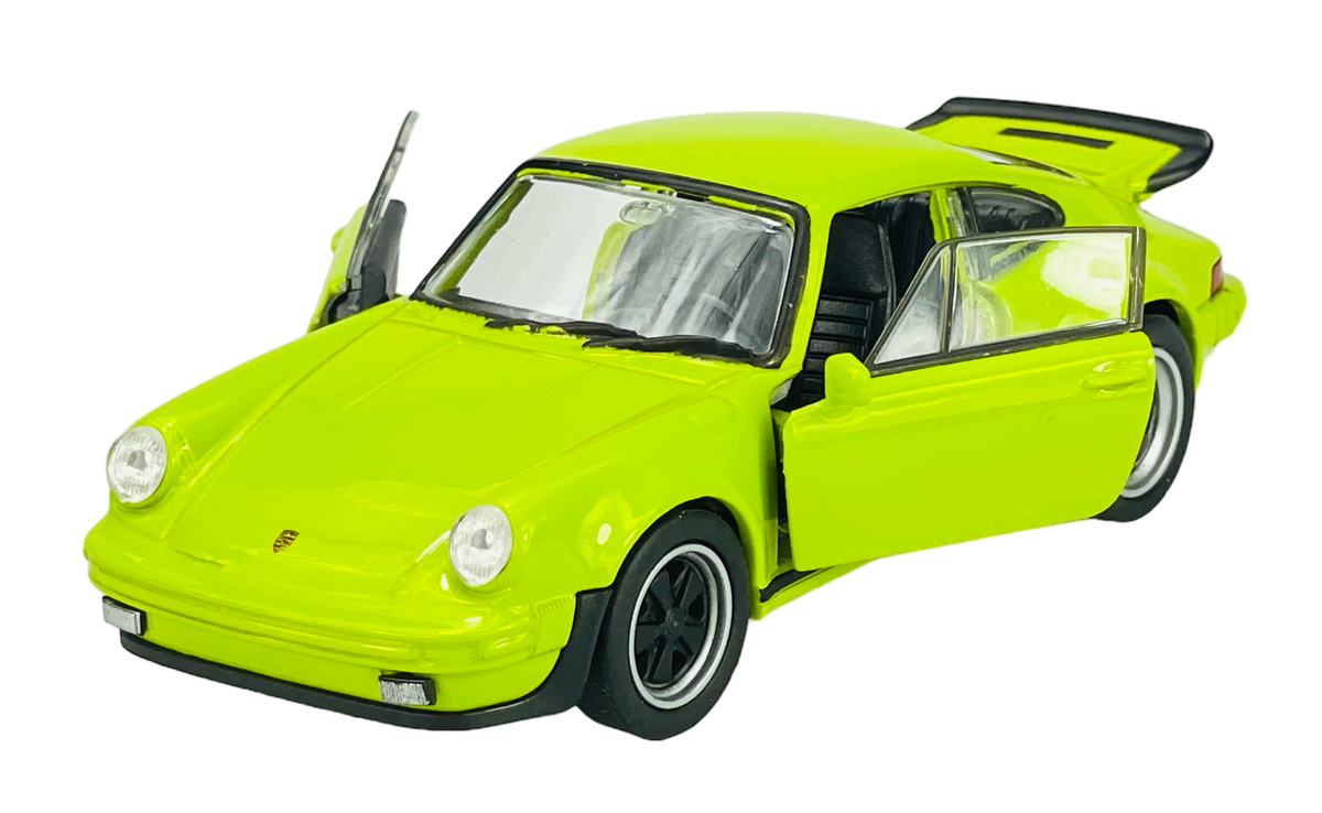 WELLY PORSCHE 911 TURBO GREEN 1:34 DIE CAST METAL MODEL NEW
