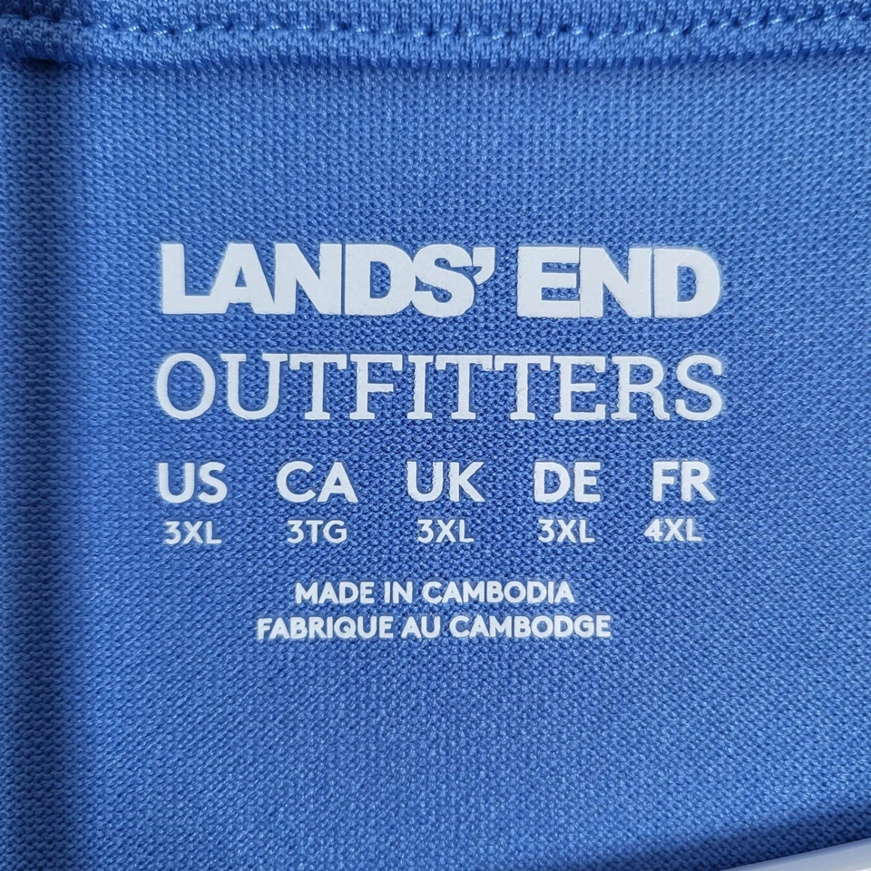 Kwik Trip Polo Shirt Men’s 3XL Blue Polyester Outfitters Workwear Lands' End - Image 4 of 4