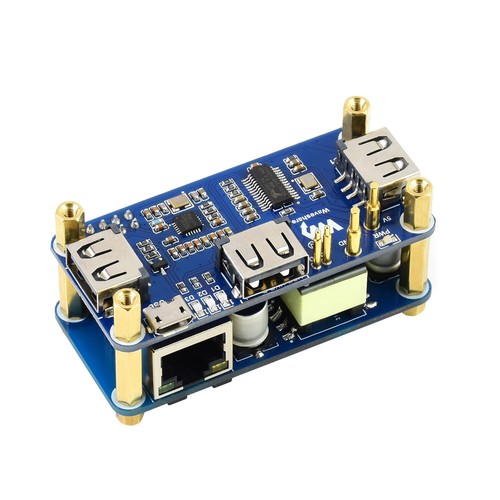 PoE Ethernet USB Expansion Board HAT Kit do RPI 0 Raspberry Pi Zero 2 W WH V1.3 - Zdjęcie 1 z 5