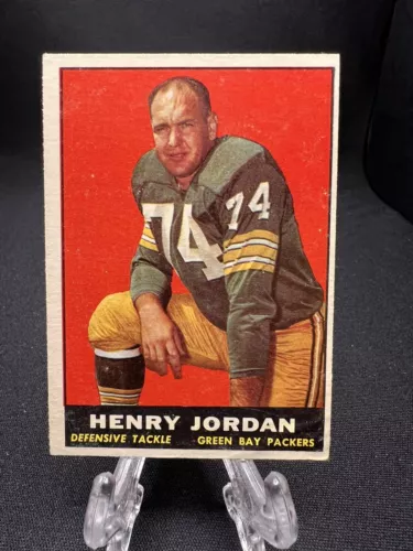 1961 TOPPS HENRY JORDAN FOOTBALL SET BREAK #45 EX-EX+