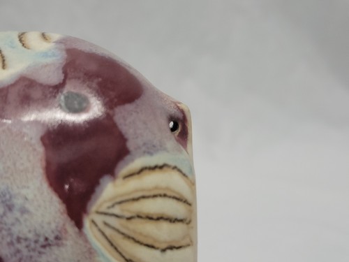 pottery bird wall hanging 6 inch artistic glaze signed cbr #4362 - Picture 5 of 24