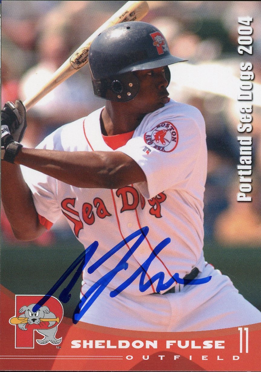 2004 Portland Sea Dogs SHELDON FULSE Signed Card autograph AUTO RED SOX