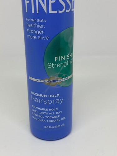 Finesse Finish & Strengthen Maximum Hold Hairspray 8.5 Fl Oz NEW - Picture 2 of 5