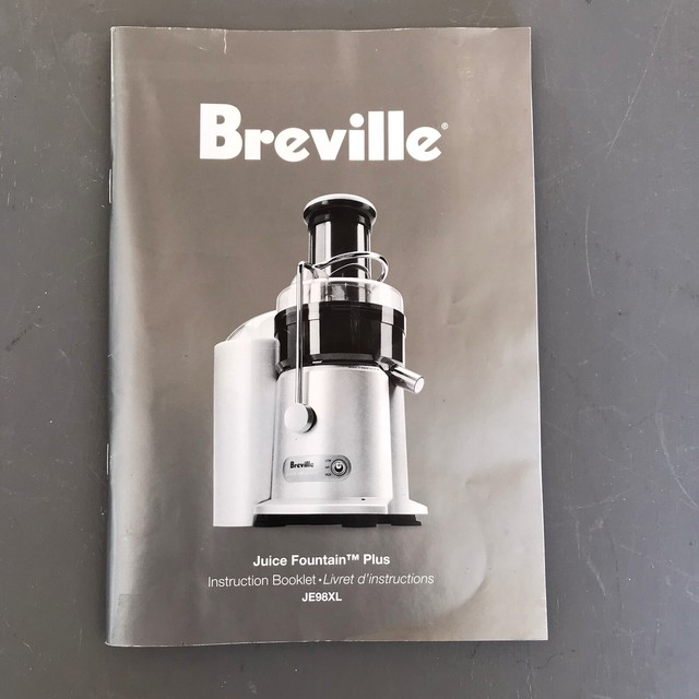 Breville Juice Fountain Juicer JE98XL Manual eBay