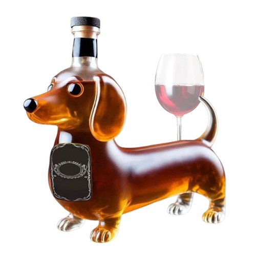 Dachshund Dog Whiskey Bottle Funny Whiskey Bottle Glass Dachshunds Statue