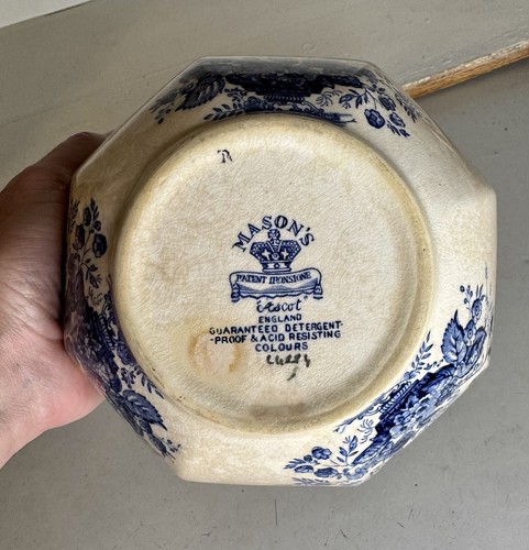 Mason’s Patent Ironstone Bowl Blue Transferware - Picture 7 of 9
