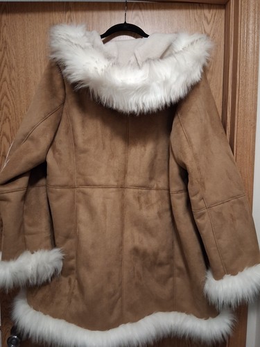 Donna Saylers Faboulos Furs Brown Faux Fur Coat 2x - Picture 2 of 5