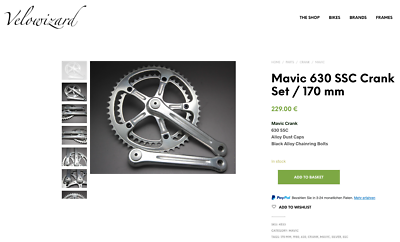 Pédales Mavic 640 SSC Plates - France, 354g, Axes 9/16