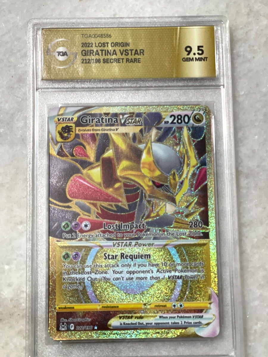 2022 Pokémon Lost Origin GIRATINA VSTAR GOLD SECRET RARE 212/196