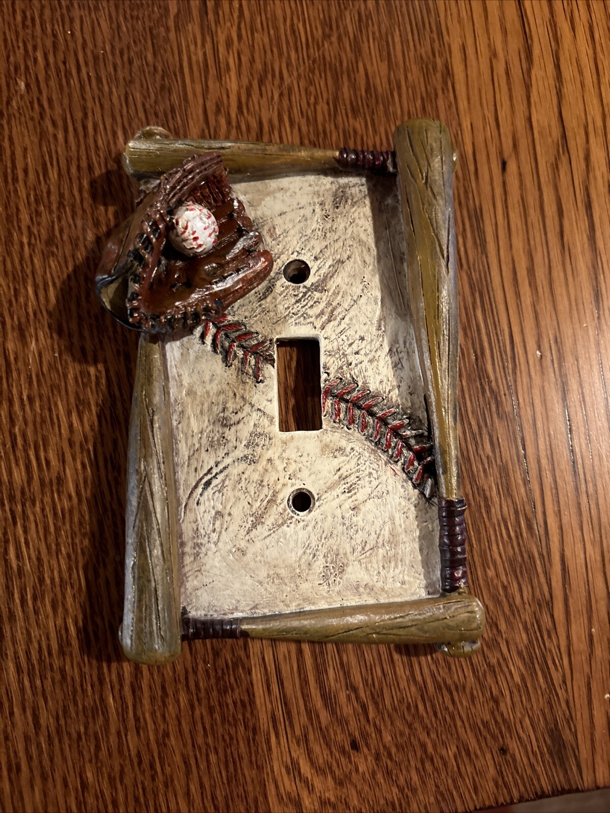 Baseball Sports Light Switch Cover Resin Glove Bat Softball eBay