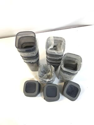 BOAA Fresh Vorratsdosen Set Grau mit Silikondeckel, BPA-frei, 24-teilig