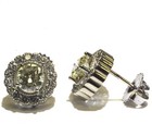 GIA certified 14k white gold 1.66ct Fancy Yellow White diamond stud earrings new — photo 4