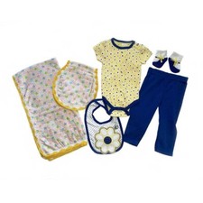 Handgefertigte Babydecke, Spucktuch, Strampler, Lätzchen, Hose, Socken, Blume, Neugeborene