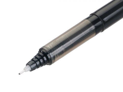 Pilot V5 Hi-Tecpoint Tintenroller mit flüssiger Tinte 0,5 mm Spitze 0,3 mm Linie schwarz Packung 12 - Bild 3 von 4