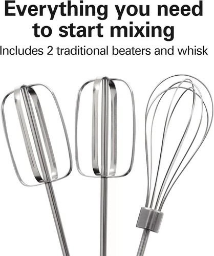 Hamilton Beach 6-Speed Electric Hand Mixer with Whisk, Traditional Beaters, Snap - Picture 8 of 11