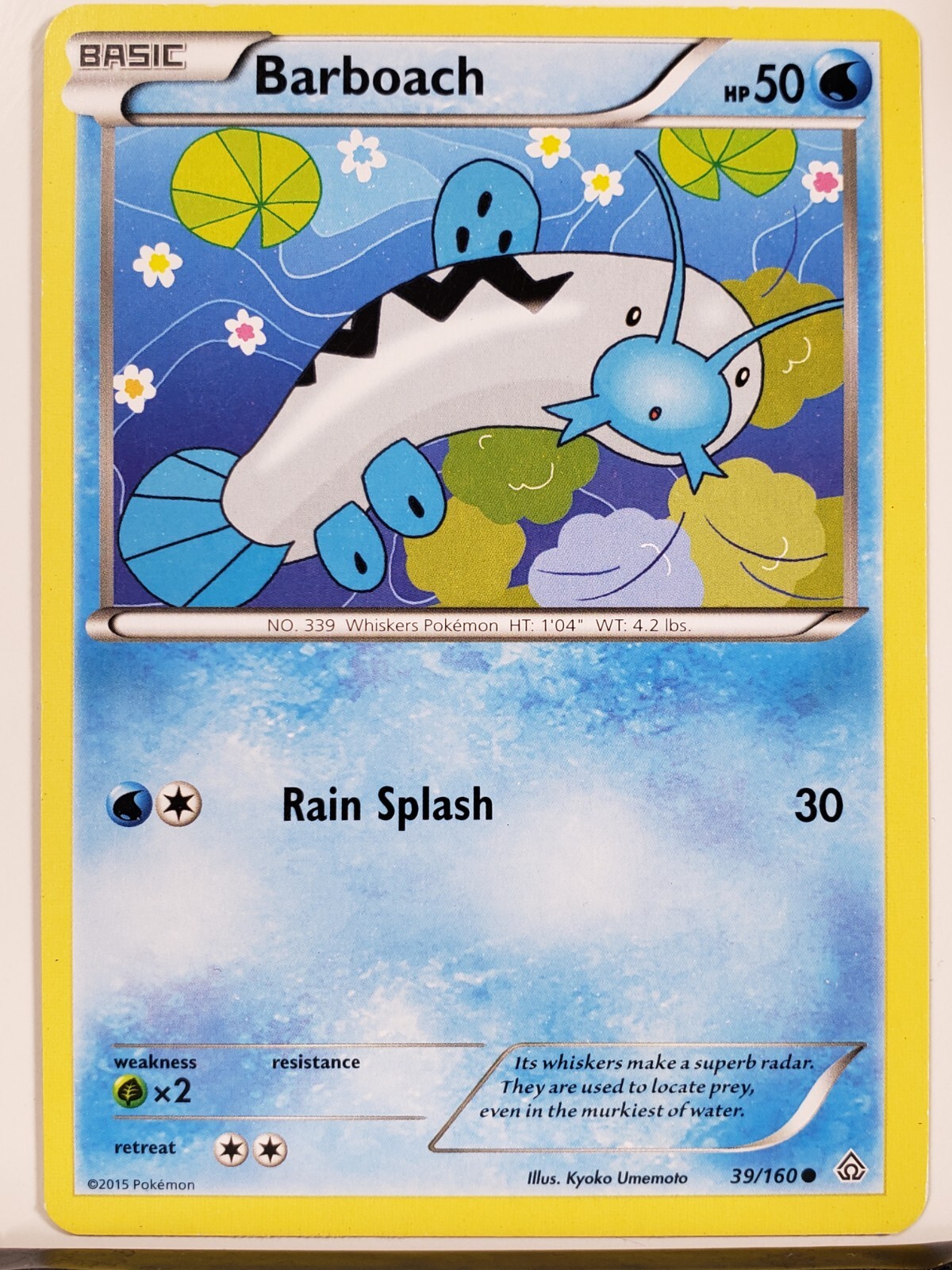 Barboach 39/160 - LP - XY Primal Clash Pokemon Card $2 Combined Shipping