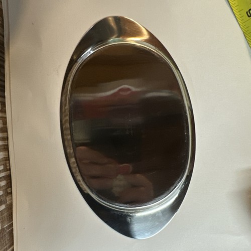 Piatto Servizio Delfini Vassoio Acciaio Inox Piccolo 9x5,5 Ovale - Foto 2 di 4