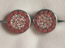 BOUCLES D'OREILLES NEUVES EN ACIER INOXYDABLE ET CRISTAL DYRBERG/KERN ALECIA - SCELLÉES