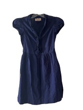 Staring At Stars Anthropologie Navy Blue Lightweight Summer Cotton Dress SZ XS