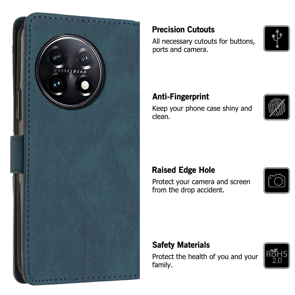 Splice PU Leather Wallet Phone Case For OnePlus 12 11R ACE3 ACE2 Nord N300 - Image 2 of 4