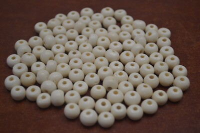 90 PCS WHITE ROUND BUFFALO BONE BEADING BEADS 10MM