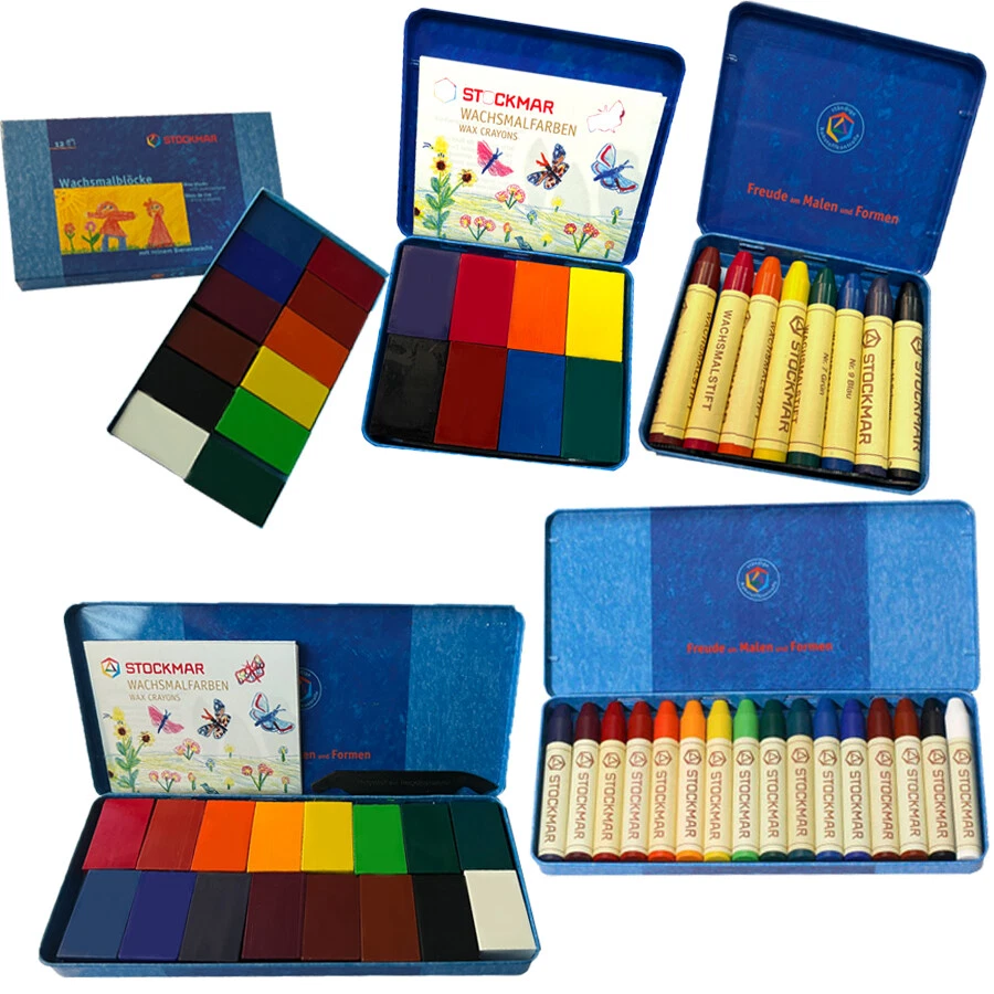Stockmar Wachsmal Stifte Blöcke mit reinem Bienenwachs Kindergarten Grundschule