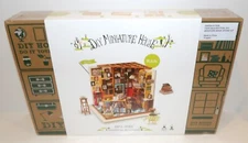 NEW SEALED ROLIFE DIY MINIATURE HOUSE BOOK STORE KIT SAM'S STUDY MODEL DG102