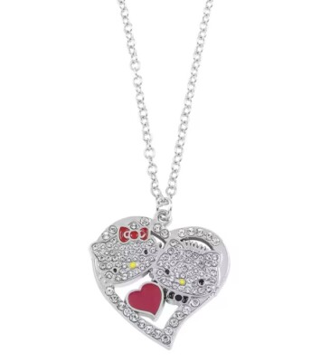 hello kitty heart necklace With Rhinestones