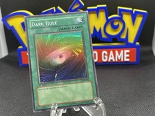 Yugioh Dark Hole LOB-052 Super Rare 1st Ed WAVY HP See Pictures