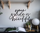 Vinyl Wall Decal Your Smile Beautiful Lettering Stickers 28.5 in x 17 in gz038