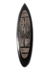 Wooden Surfboard w/ Trible Turtle 20" - Surf Decor sur14f50