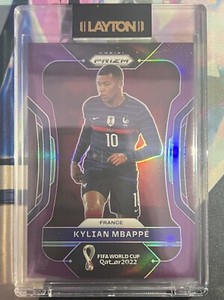 2022 Panini Prizm World Cup Qatar Kylian Mbappe Purple Prizms /199 FRANCE