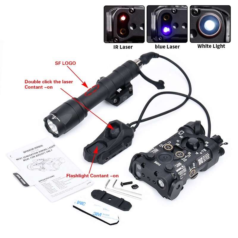 WADSN Metal NGAL Laser M600C Flashlight AXONun Pressure Switch Red