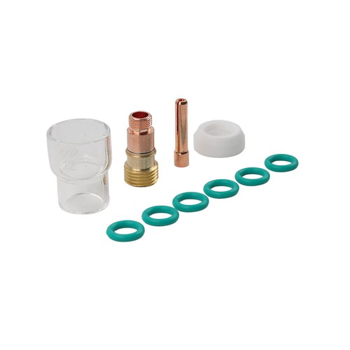10PCS TIG Welding Torch Stubby Gas Lens #12 Pyrex Cup Kit for WP-17/18/26 - Imagen 13 de 20