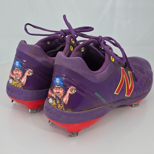 Rare crampons de baseball à mâcher homme sans taille porté New Balance 4040v5 Big League violet