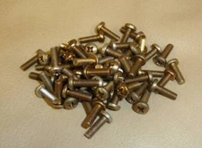 Machine Screws #8/36 x 1/2" Phillips Pan Head Steel Yellow Lot of 50 #8-36